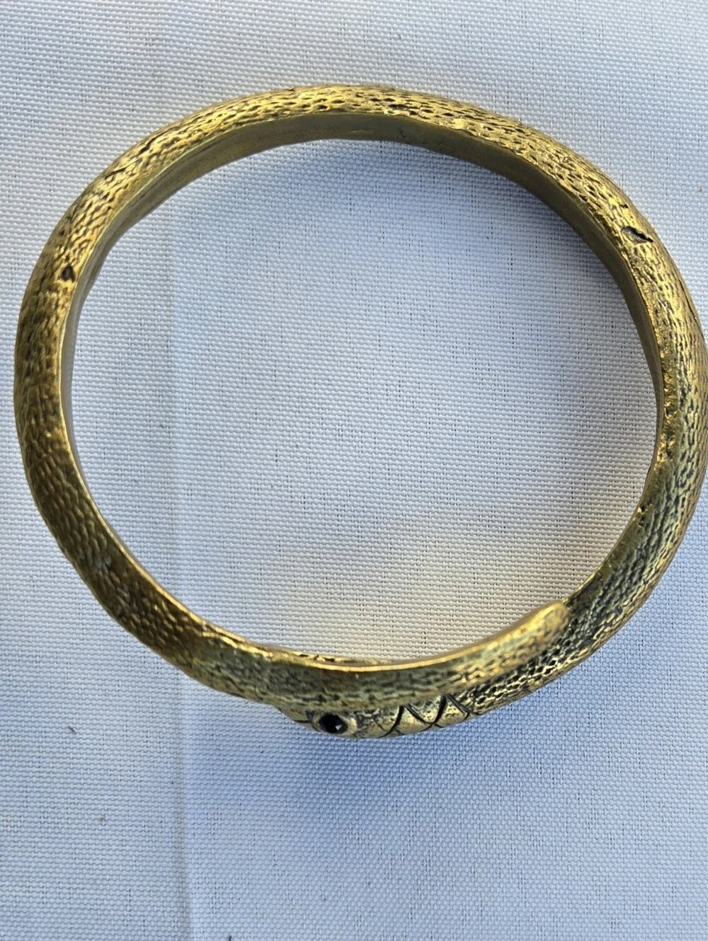 Alkemie Large Snake Bangle Gold Patina